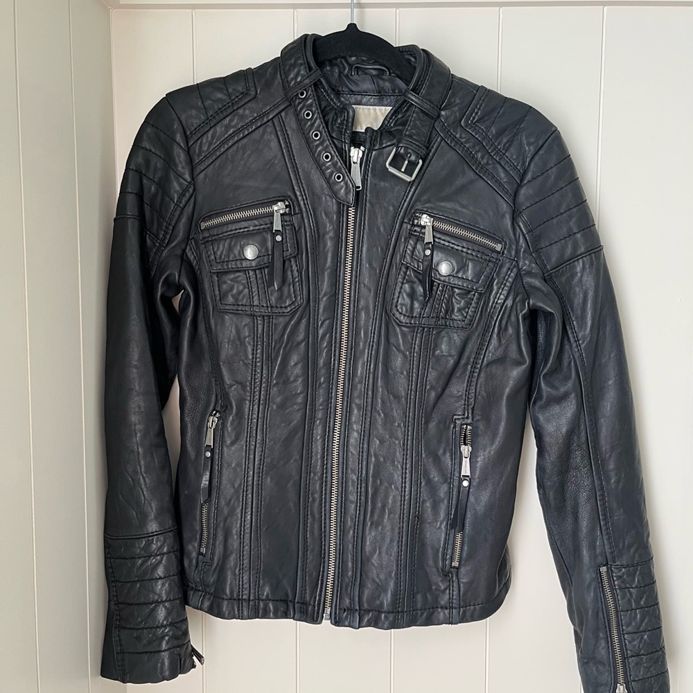 Michael Kors Black Leather Jacket